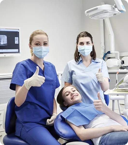 Dental team with advanced diagnostics